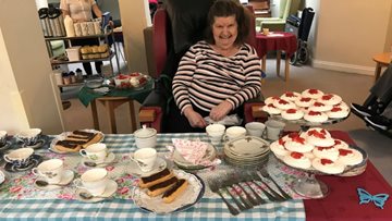 Residents enjoy delicious afternoon tea at Brompton House